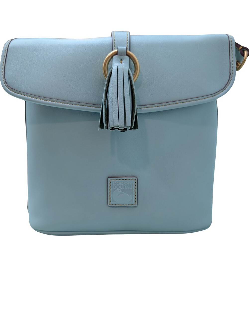 Dooney & Bourke Florentine Large Dottie Crossbody Pale Blue Leather NWOT